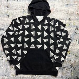 Adidas all over print Black and White Logo Hoodie
